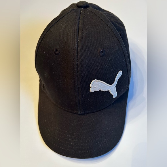 Puma Girls Black Adjustable Youth Size Baseball Cap with Glittered Puma Logo - Picture 1 of 5